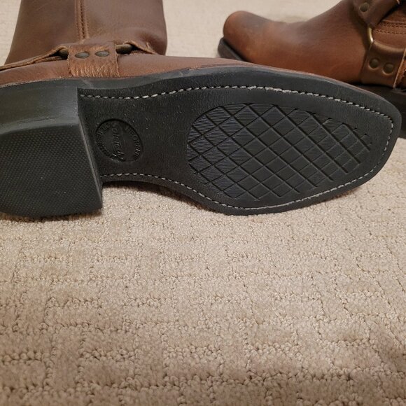 Frye Harness Boot - Gold - Women's Size 9 - Picture 14 of 16